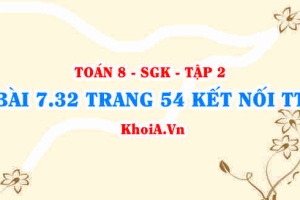 Bài 7.32 trang 54 Toán 8 Kết nối tri thức Tập 2